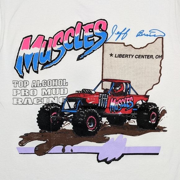 Vintage 80s Pro Mud Racing Med T-shirt - Picture 2 of 3